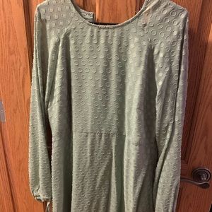 Seafoam green long sleeve dress